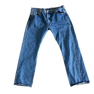 Levi's Men's Blue 501 Original Straight Leg Denim Jeans - W40 - L32